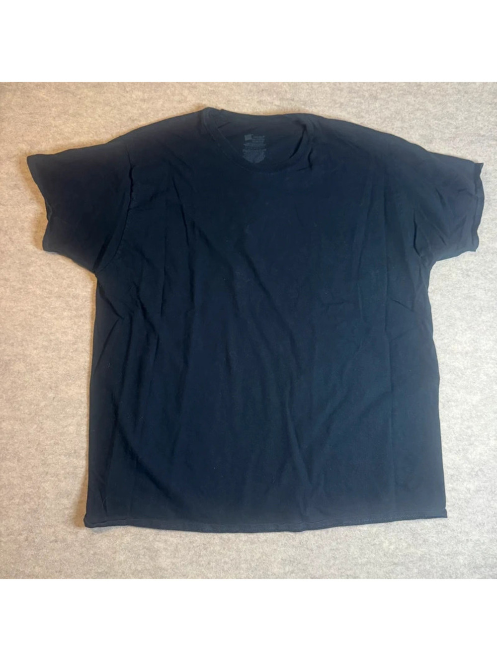 Hanes ComfortSoft Black T-Shirt 2XL Cotton Crew Neck
